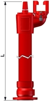 EFEKT SA podziemny hydrant pożarniczy dn 100 z pojedynczym zamknięciem ciśnienie robocze 16 bar podziemnych rurociągów zamykany zgodnie z kierunkiem ruchu wskazówek zegara EN 14339